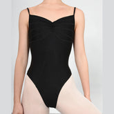 Ariel Super High Cut Camisole Leotard - Black Gloss