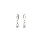 Huggie Hoop Pearl Earrings