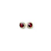 18mm Celestial Button Color Earrings - Gold Plate