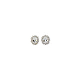 14mm Oval Cut Celestial Button Earrings