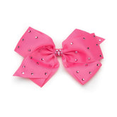 8" Rhinestone Studded Grosgrain Hair Bows