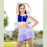 The Match Point Top - Beacon Blue/Pastel Lilac