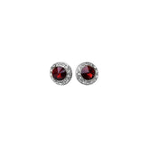 18mm Celestial Button Color Earrings - Silver Plate