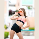 The Satsuma Top - Black/Melon/Peach