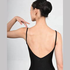 Ariel Super High Cut Camisole Leotard - Black Gloss