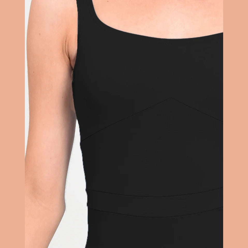 Grace High Cut Tank Leotard - Noir Black