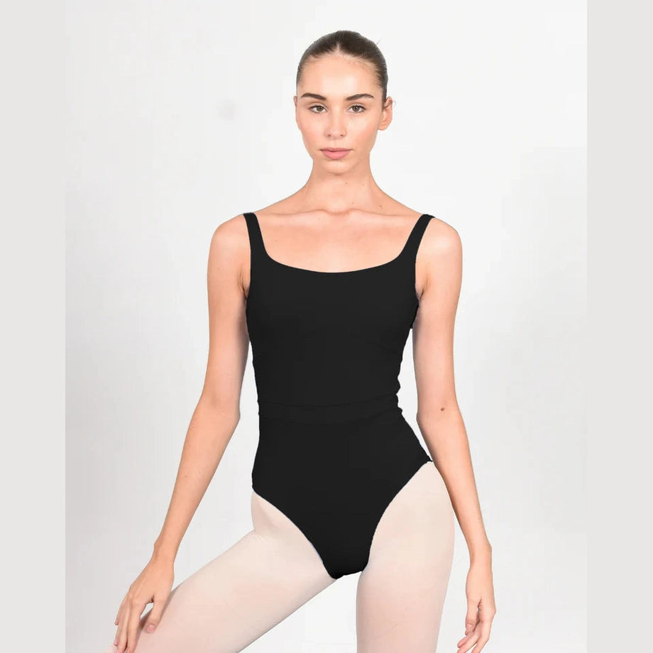 Grace High Cut Tank Leotard - Noir Black