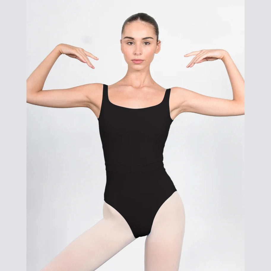 Grace High Cut Tank Leotard - Noir Black