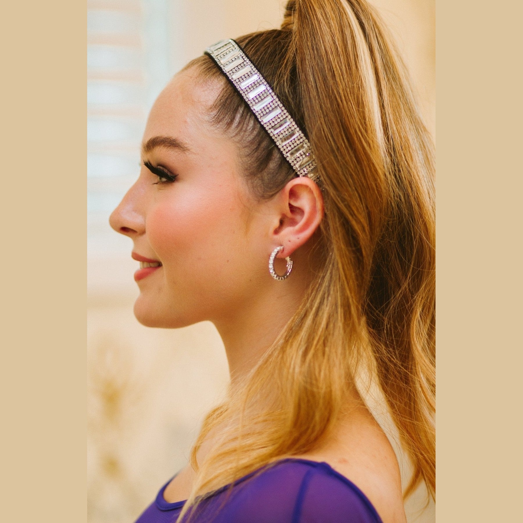 Ebony Gemstone Headband
