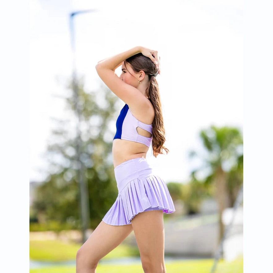 The Match Point Top - Beacon Blue/Pastel Lilac