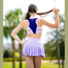 The Match Point Top - Beacon Blue/Pastel Lilac